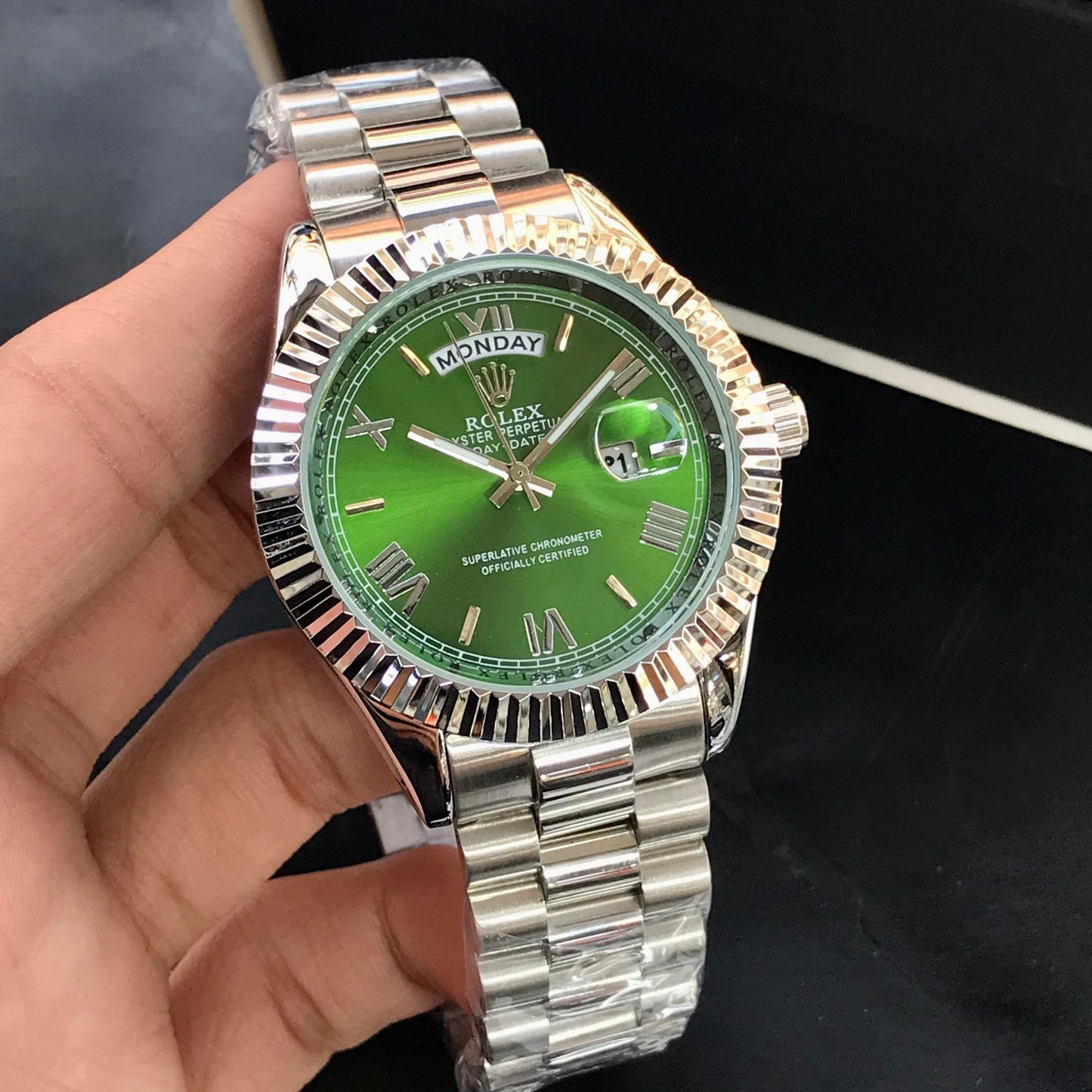 ROLEX Roman Model | Men’s Watch | Stainless Steel | Day & Date Working