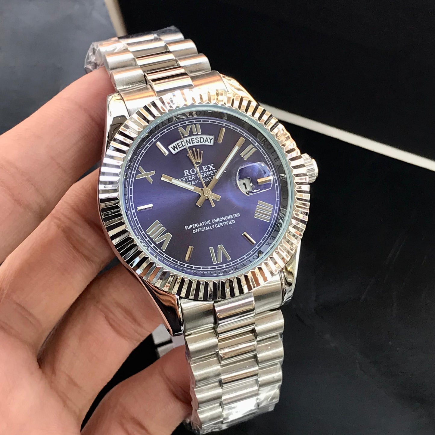 ROLEX Roman Model | Men’s Watch | Stainless Steel | Day & Date Working