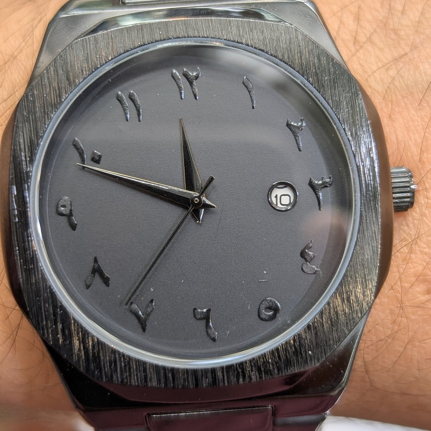 ARABIC Stainless steel WATCH (Black Aura)
