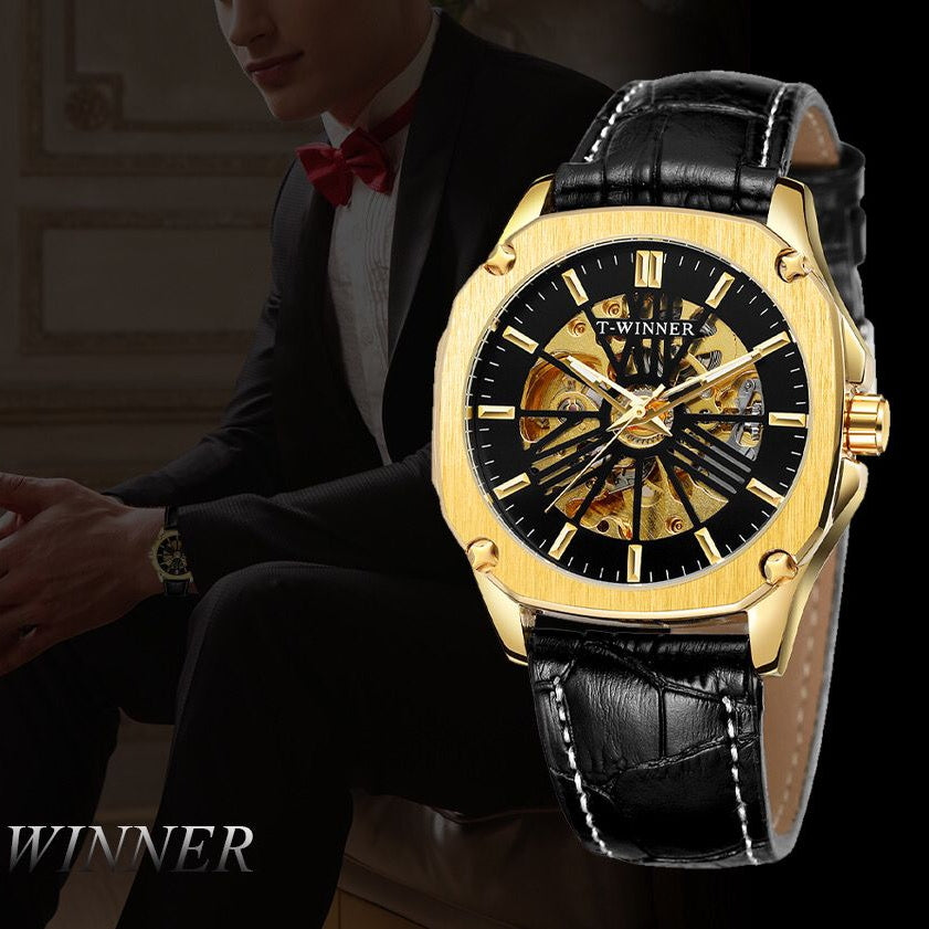 T WINNER CLASSIC DESIGNER SKELETON MEN'S WATCH - Jewelsoftime