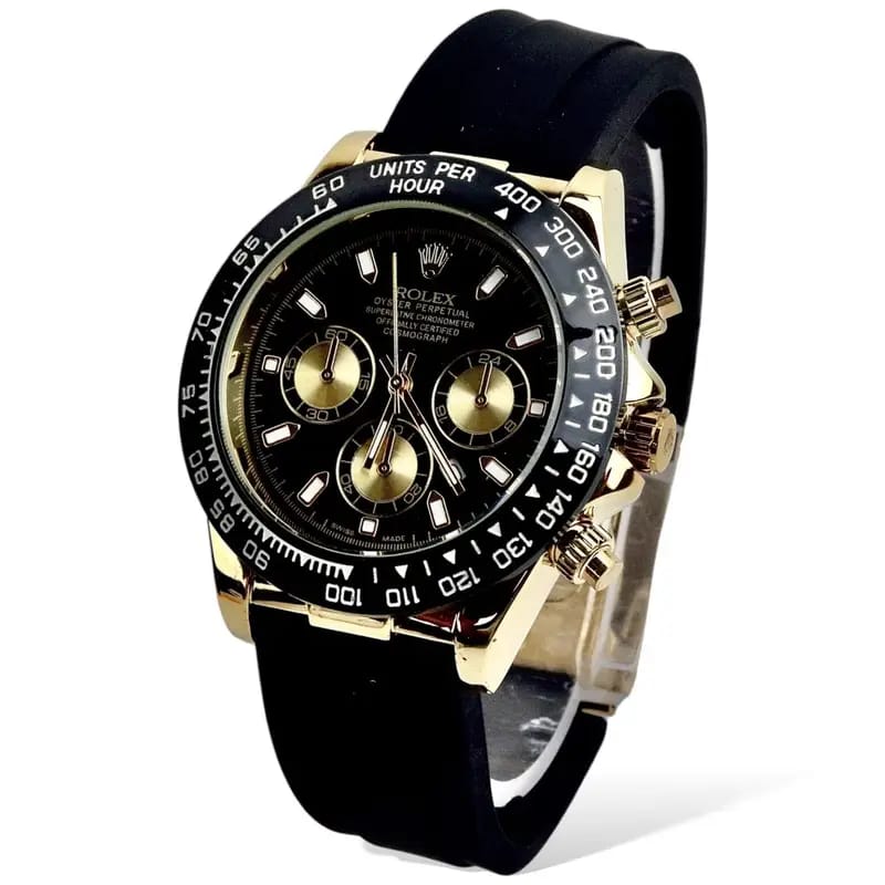 ROLEX DAYTONA GENT'S COLLECTION - BIG SIZE CASE - RUBBER STRAP - MASTER BACK LOCK