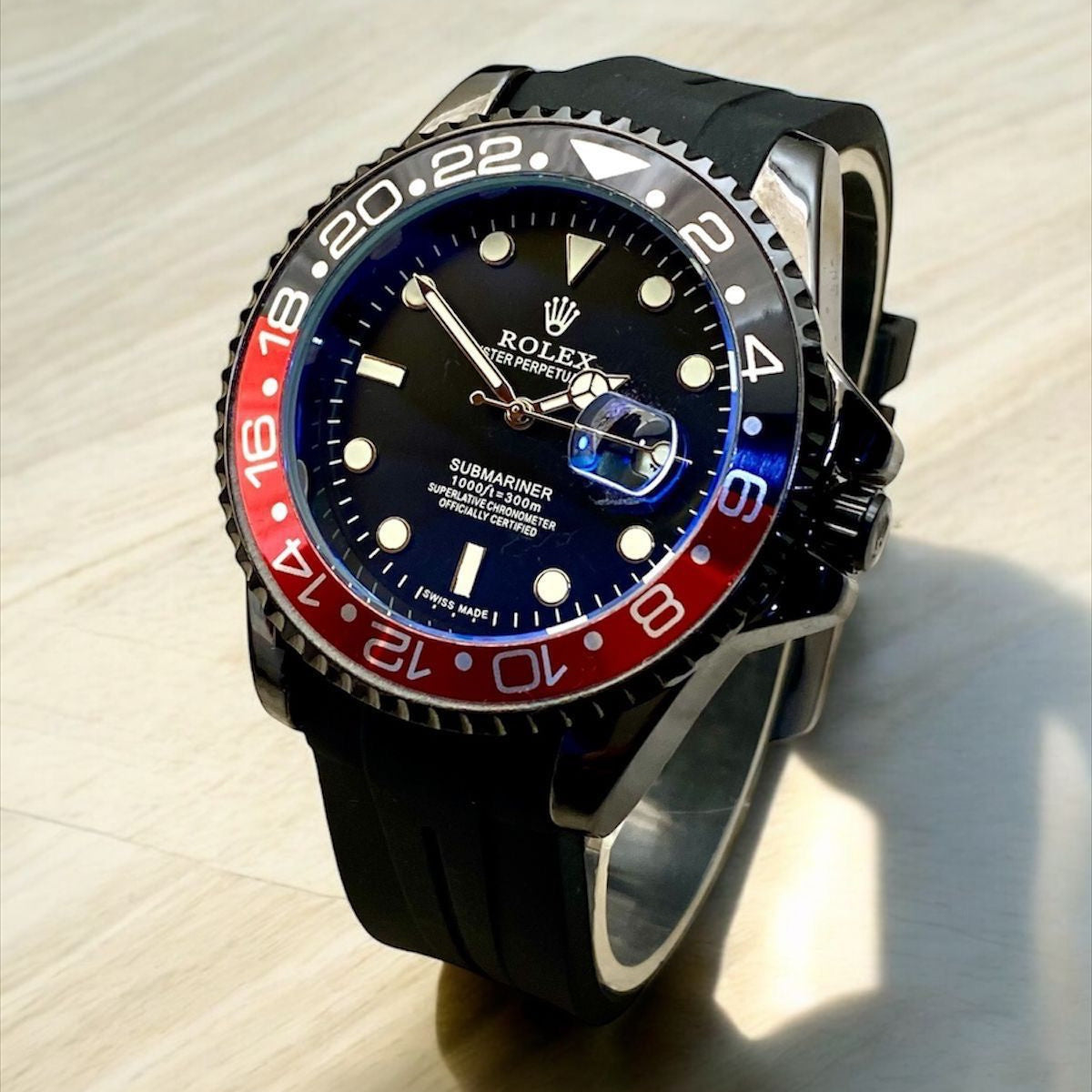 ROLEX SUBMARINER MEN'S WATCH – DATE FUNCTION, RUBBER STRAP & ROTATING BEZEL IN STUNNING COLORS