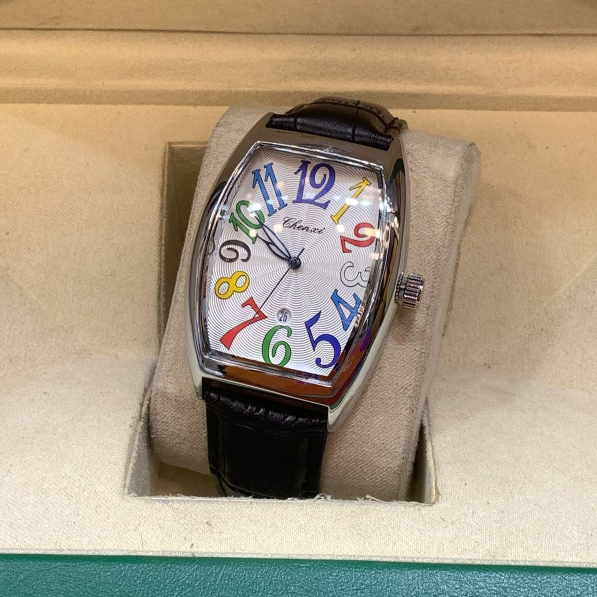 Chenxi 8217 Original-Men's Watch Leather Strap Date Working