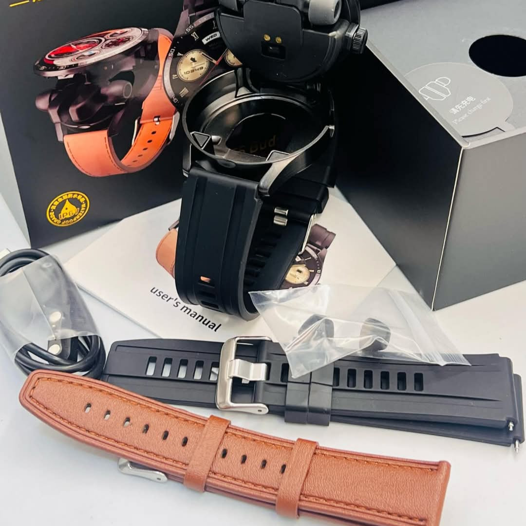 GT5 Buds – Smartwatch With Buds Inside Dual straps included Powerful battery performance–wireless earbuds