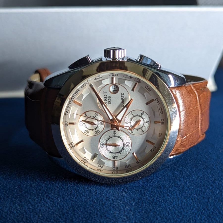 Tissot Premium Quality Men's Watch Luxurious Chronograph Working