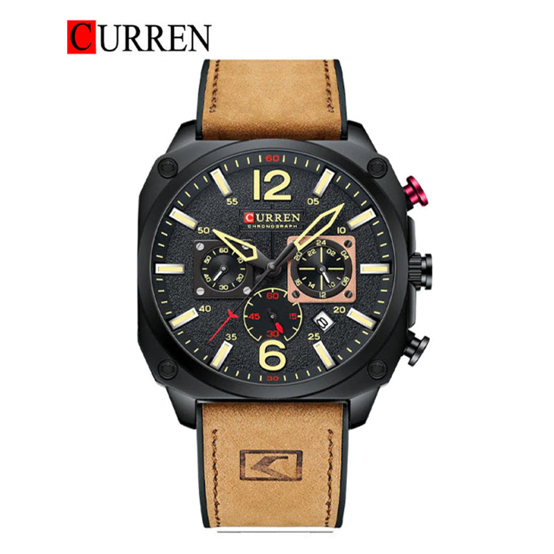 CURREN Original [Brand Leather Straps Wrist Watch For Men]