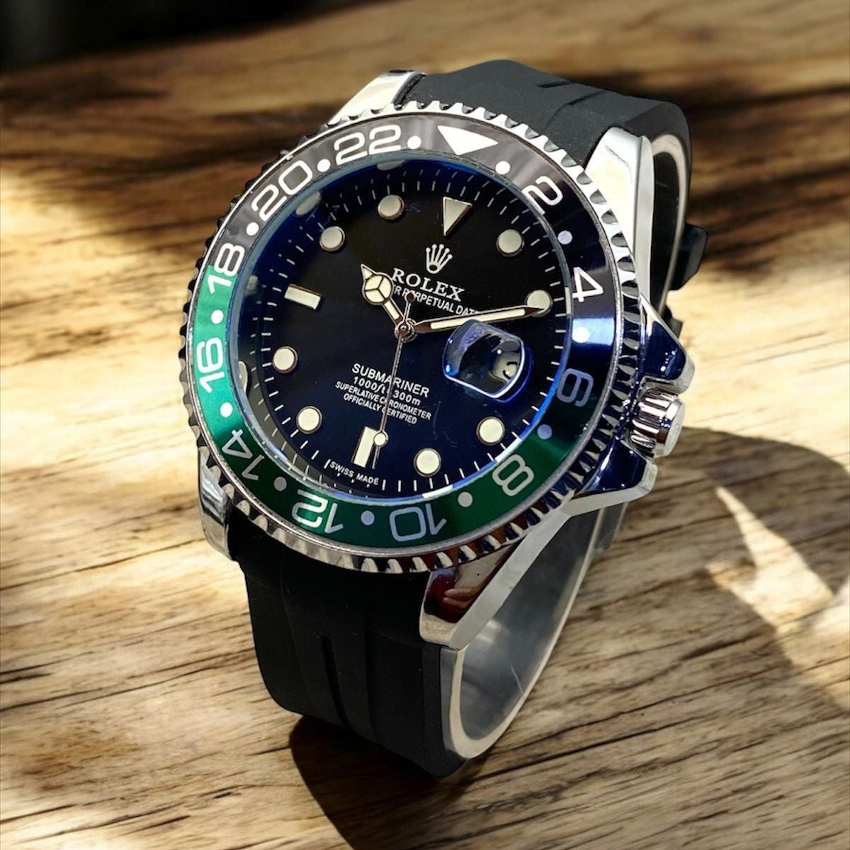 ROLEX SUBMARINER MEN'S WATCH – DATE FUNCTION, RUBBER STRAP & ROTATING BEZEL IN STUNNING COLORS