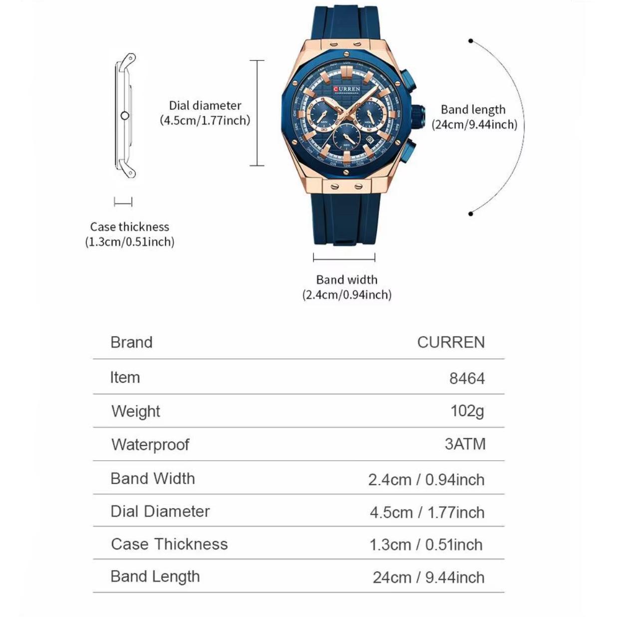CURREN MEN’S STRAP WATCH – Quartz Movement