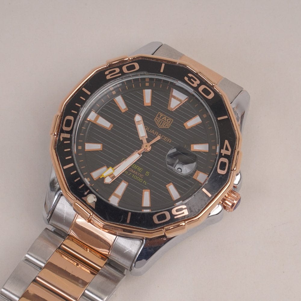 TRUE WORTH BRANDED CHRONOGRAPH MEN'S WATCH - ORIGINAL GOLDEN SILVER TIMEPIECE