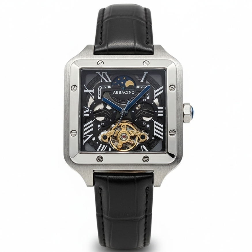 ABBACINO MOONGRAPH TANK AUTOMATIC MEN'S WATCH - Jewelsoftime