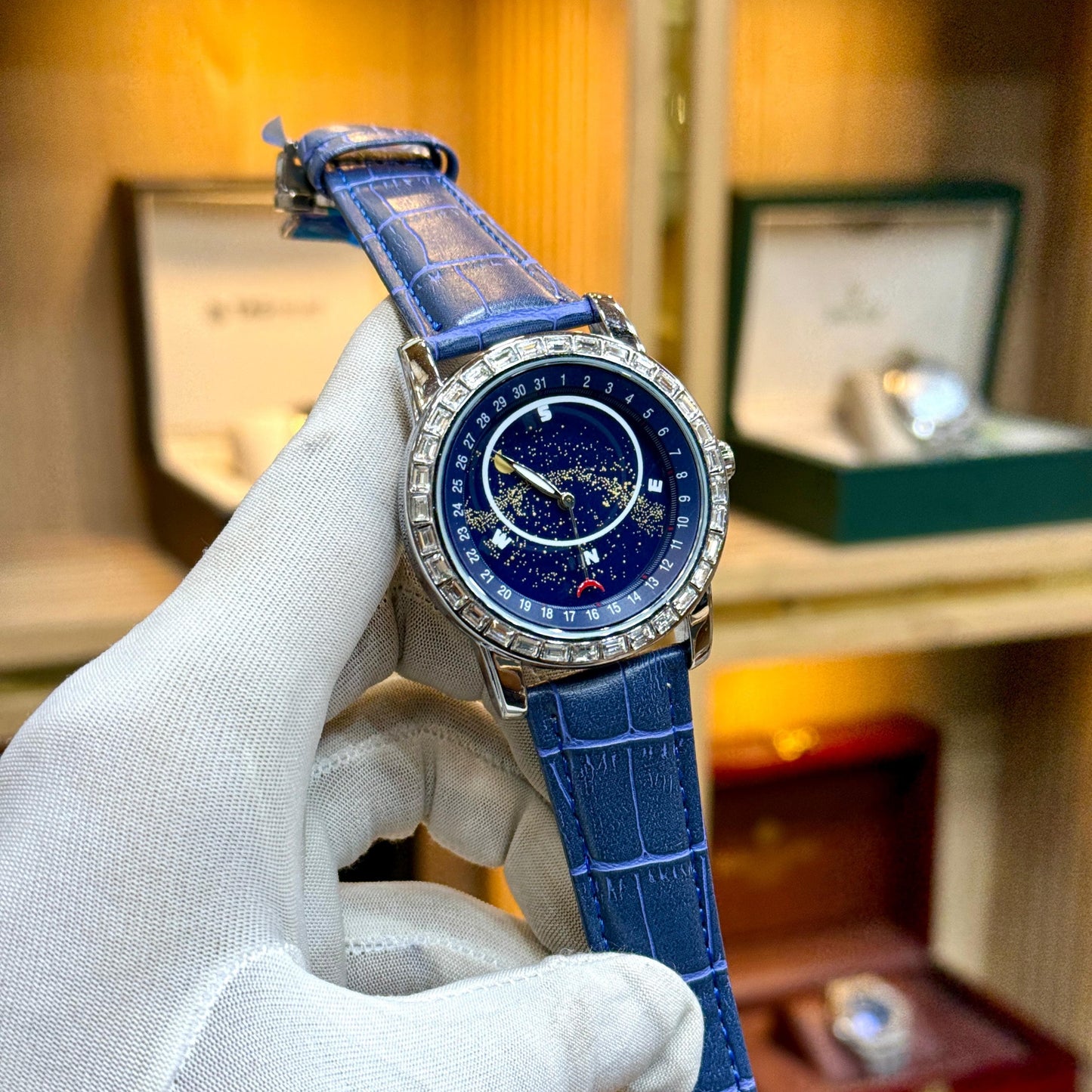 KIMSOUN Original Men's Watch-Quartz Movement Leather Strap Master Lock High-Quality Build