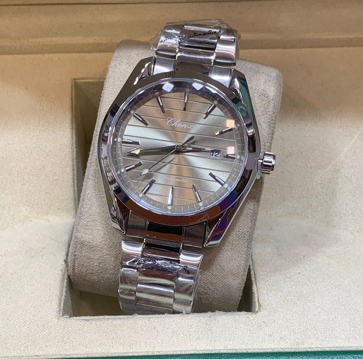 Chenxi Men’s Watch Quartz Movement Stainless Steel Butterfly Master Lock