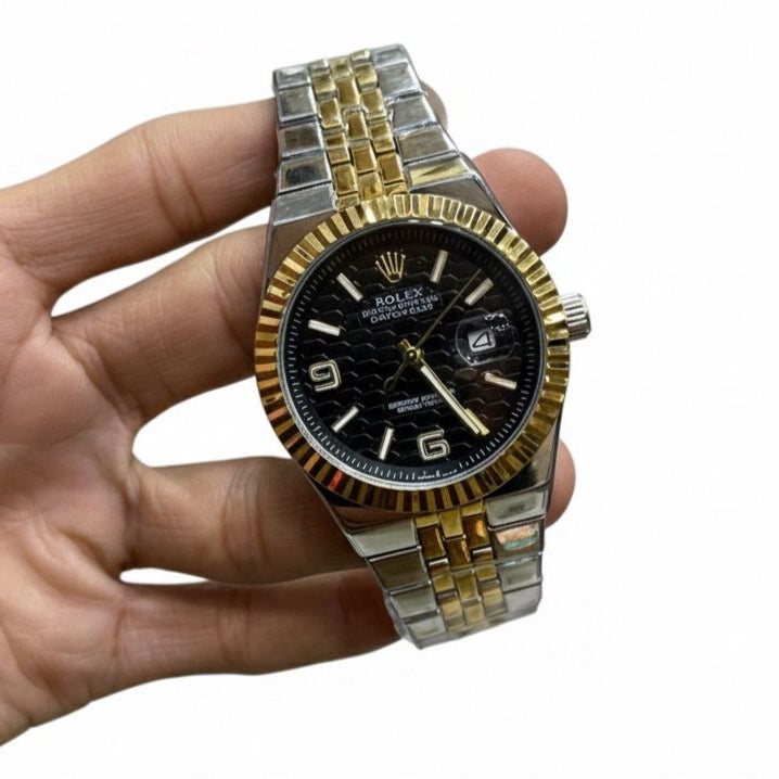 ROLEX (LAND DWELLER) Men's Watch Quartz Movement Date Working Push Lock Clasp