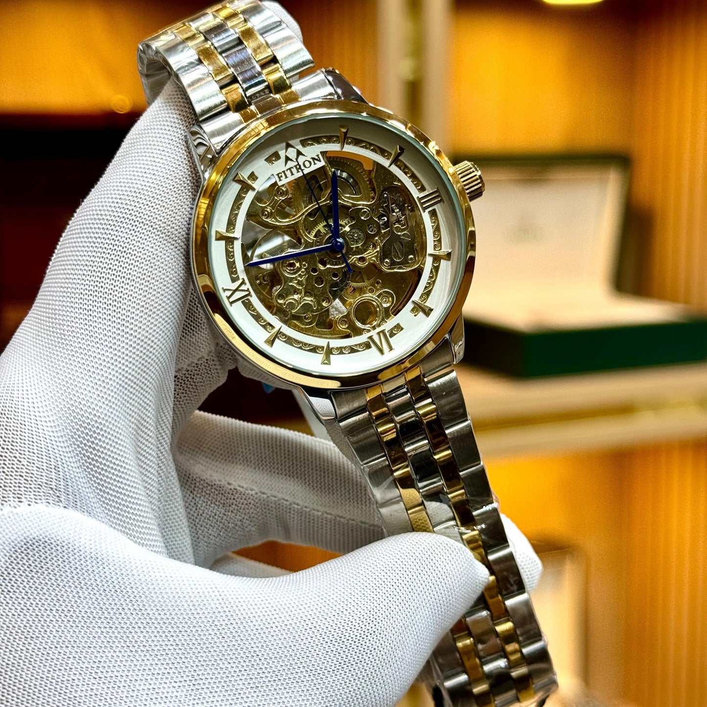 FITRON Original Automatic Skeleton Watches FOR MEN'S
