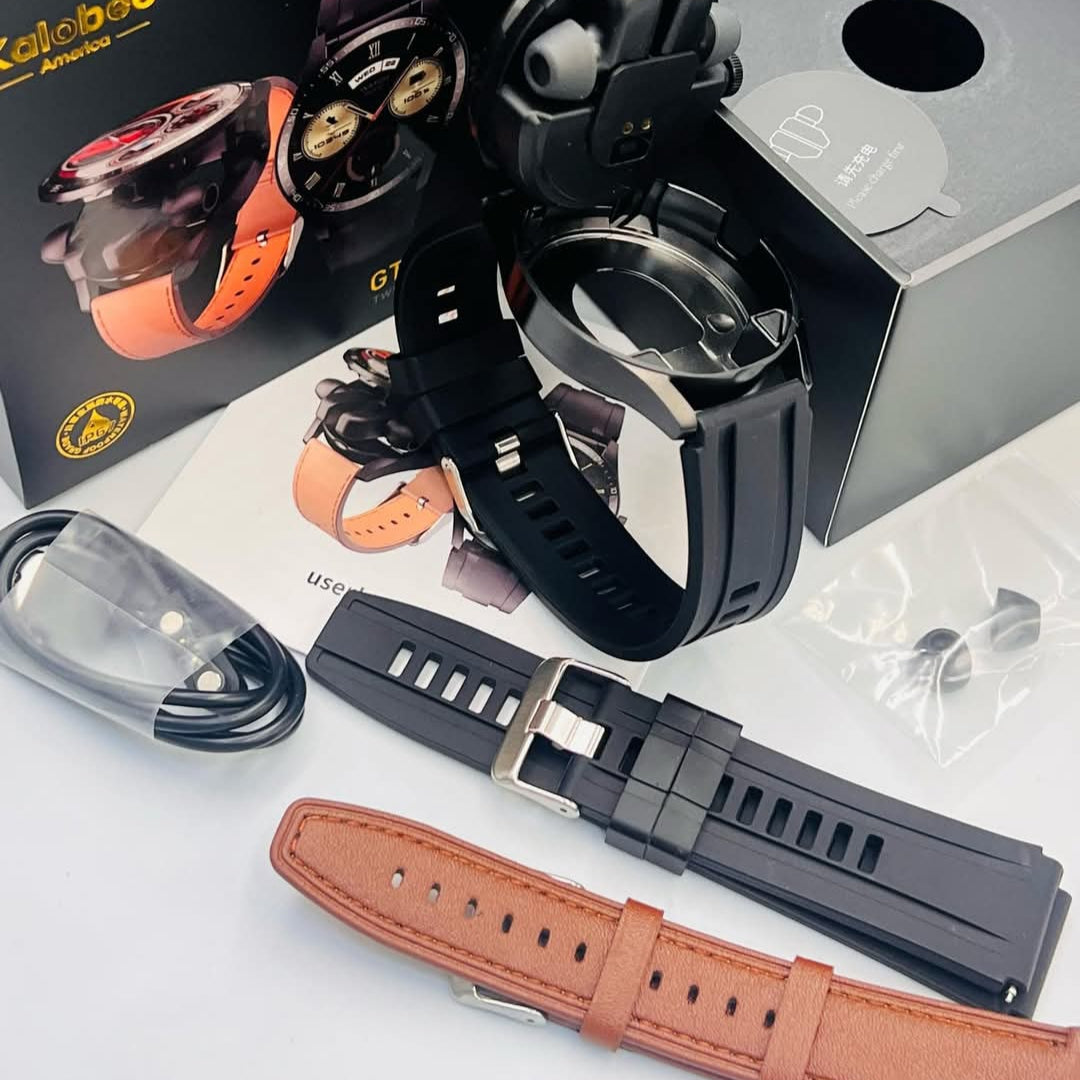 GT5 Buds – Smartwatch With Buds Inside Dual straps included Powerful battery performance–wireless earbuds