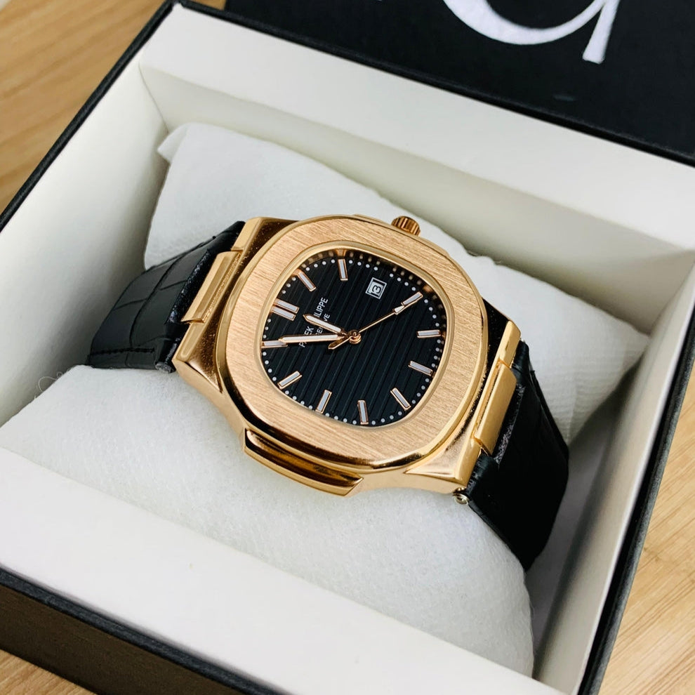 PATEX PHILLIP MEN'S WATCH LEATHER STRAP WITH MASTER LOCK