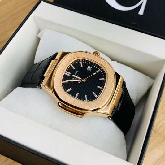PATEX PHILLIP MEN'S WATCH LEATHER STRAP WITH MASTER LOCK
