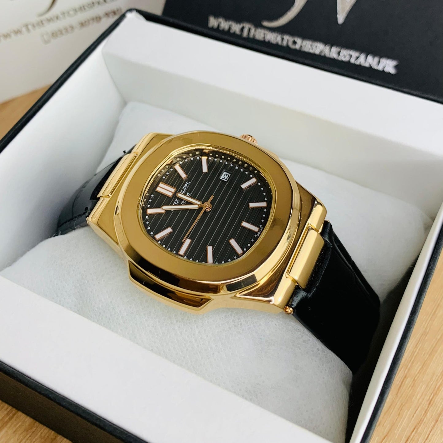 PATEX PHILLIP MEN'S WATCH LEATHER STRAP WITH MASTER LOCK