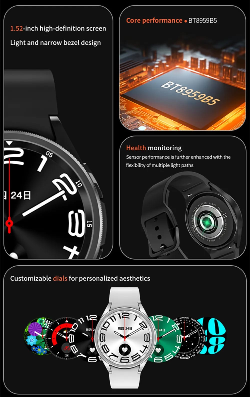 JSMART WATCH 6 CLASSIC – TOP QUALITY ROUND DIAL SMART WATCH