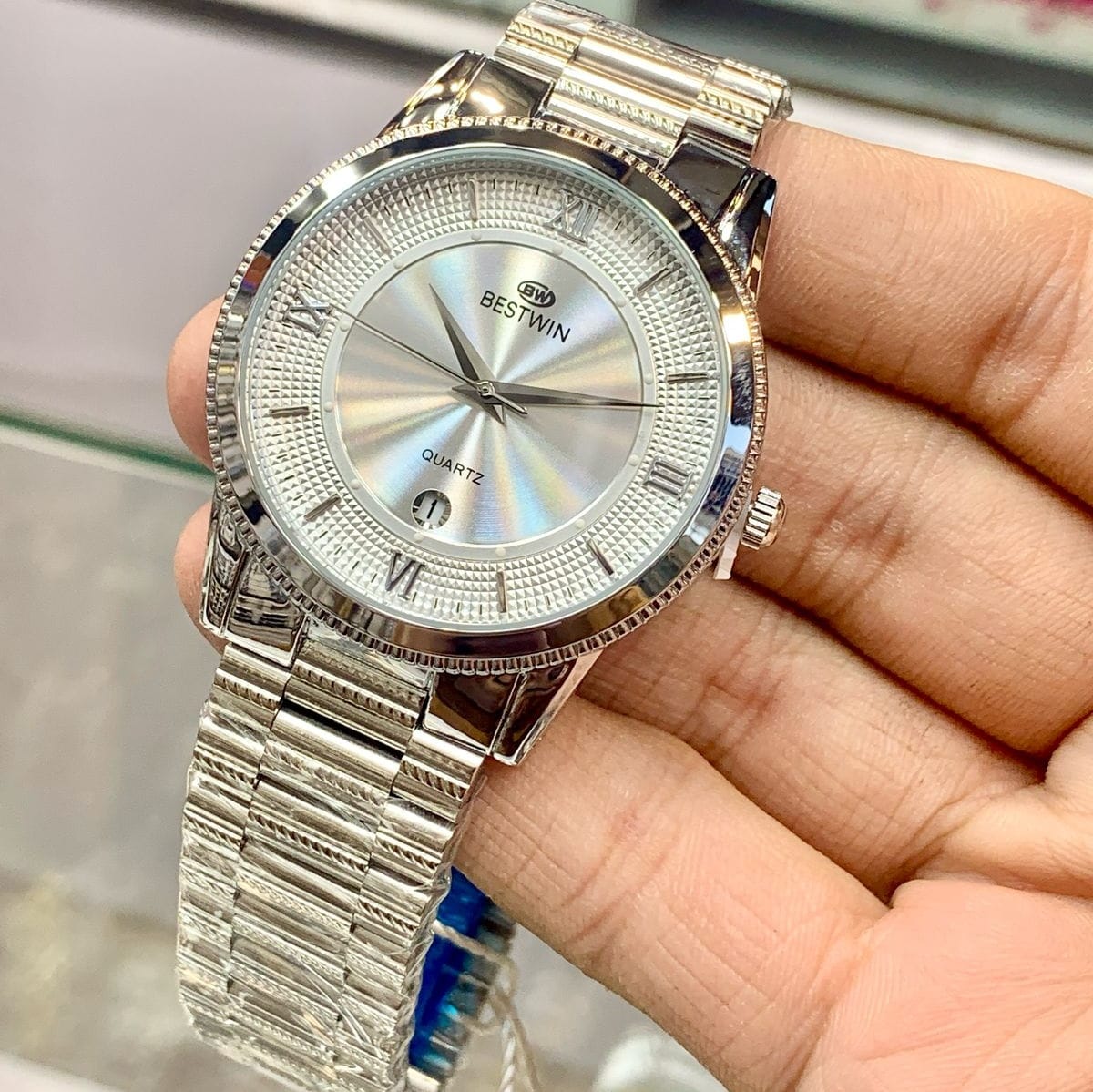 BESTWIN ORIGINAL WATCH
STAINLESS STEEL CHAIN DATE WORKING