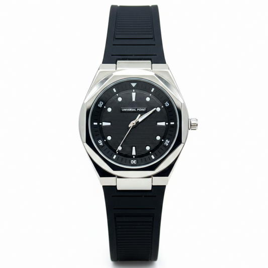 Universal Point U.P (Original) Men's Watch Quartz Movement-Rubber Strap With Magnetic Lock
