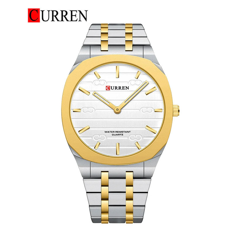 CURREN Original Brand Stainless Steel Band Wrist Watch For Men's