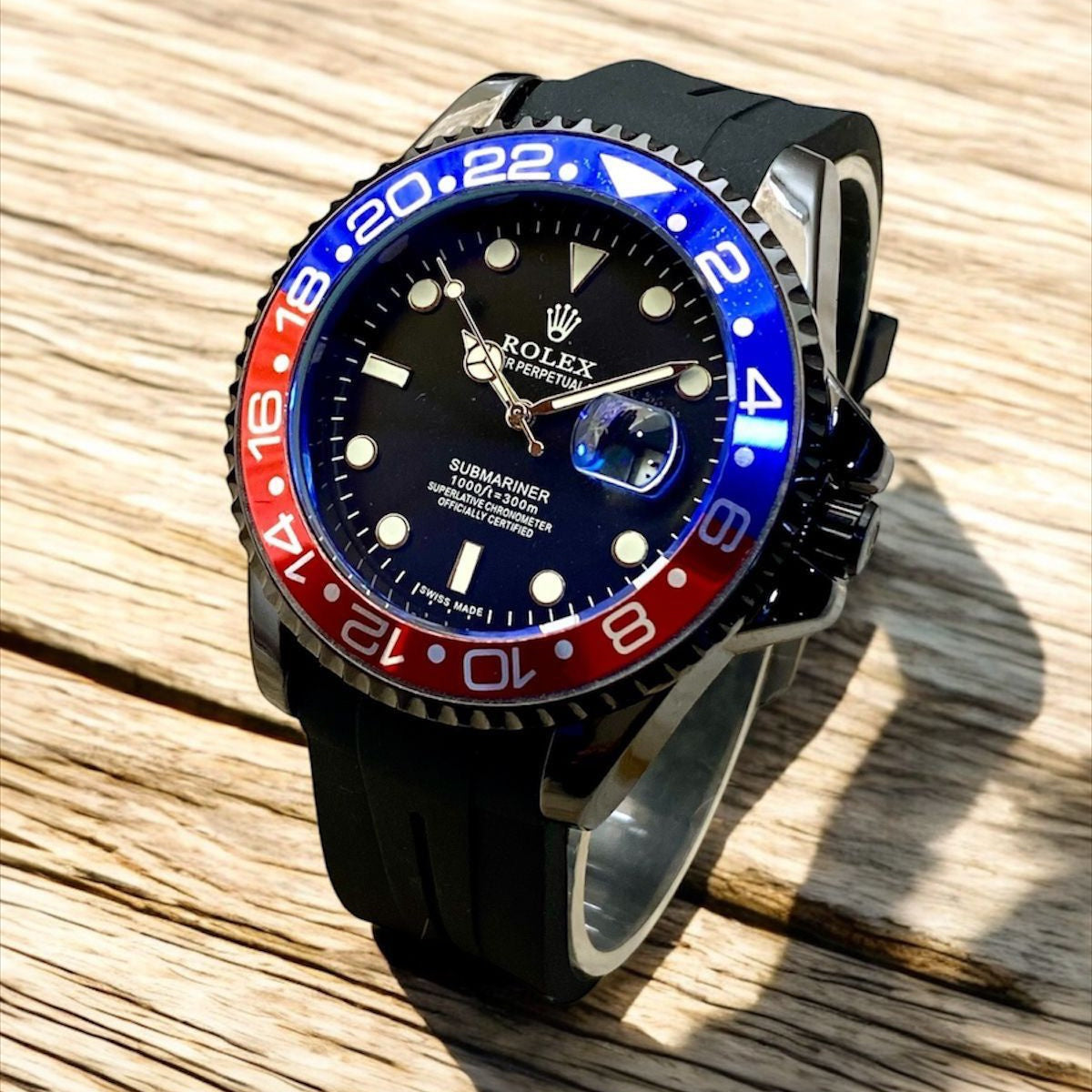 ROLEX SUBMARINER MEN'S WATCH – DATE FUNCTION, RUBBER STRAP & ROTATING BEZEL IN STUNNING COLORS