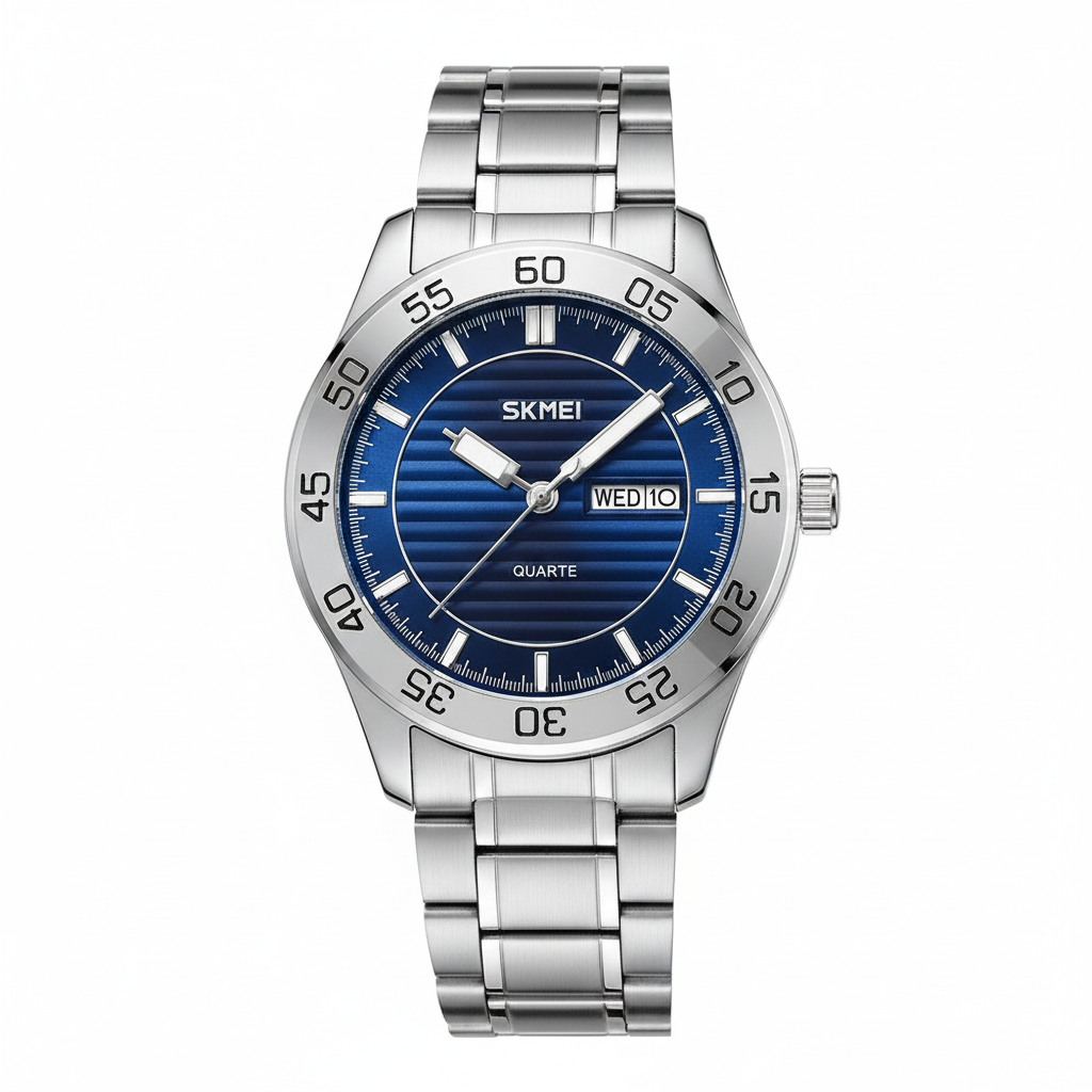Skmei Watch for Men Wrist, Business Mens Watch with Stainless Steel Waterproof Quartz Watch for Men