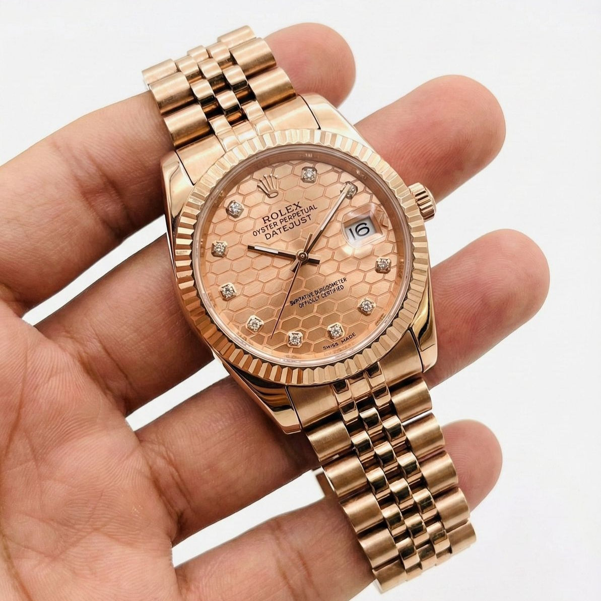 ROLEX (LAND DWELLER) Men's Watch Quartz Movement Date Working Push Lock Clasp