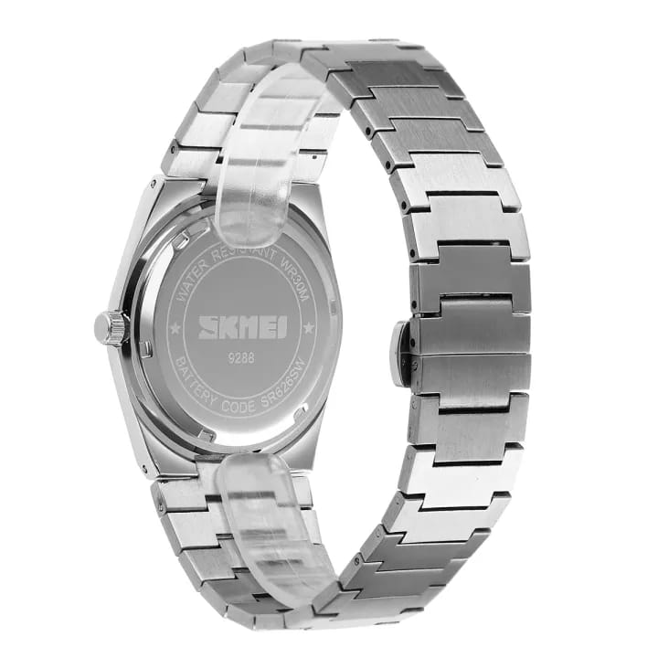 SKMEI 9288 ORIGINAL MEN'S WATCH – QUARTZ, STAINLESS STEEL, DAY & DATE