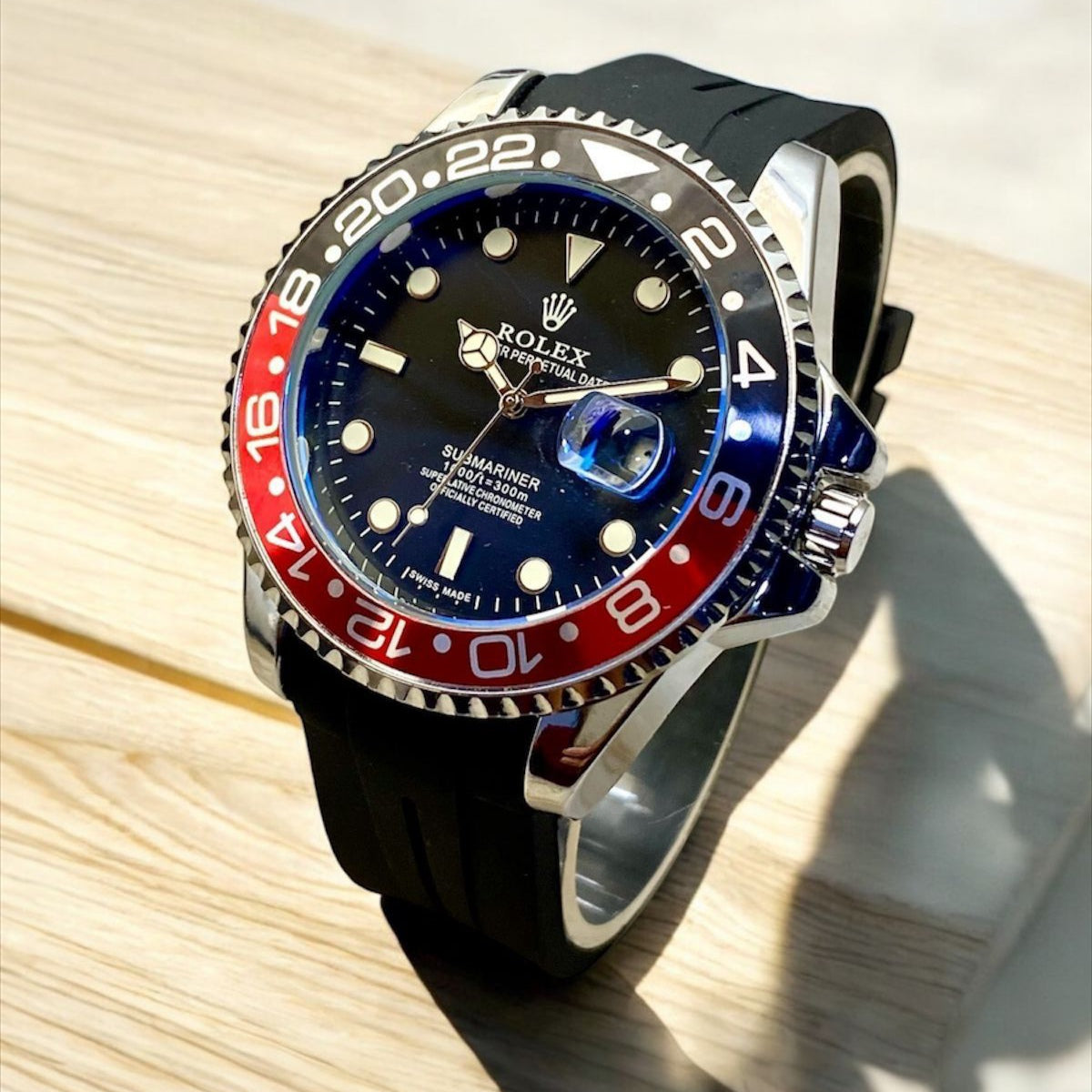 ROLEX SUBMARINER MEN'S WATCH – DATE FUNCTION, RUBBER STRAP & ROTATING BEZEL IN STUNNING COLORS