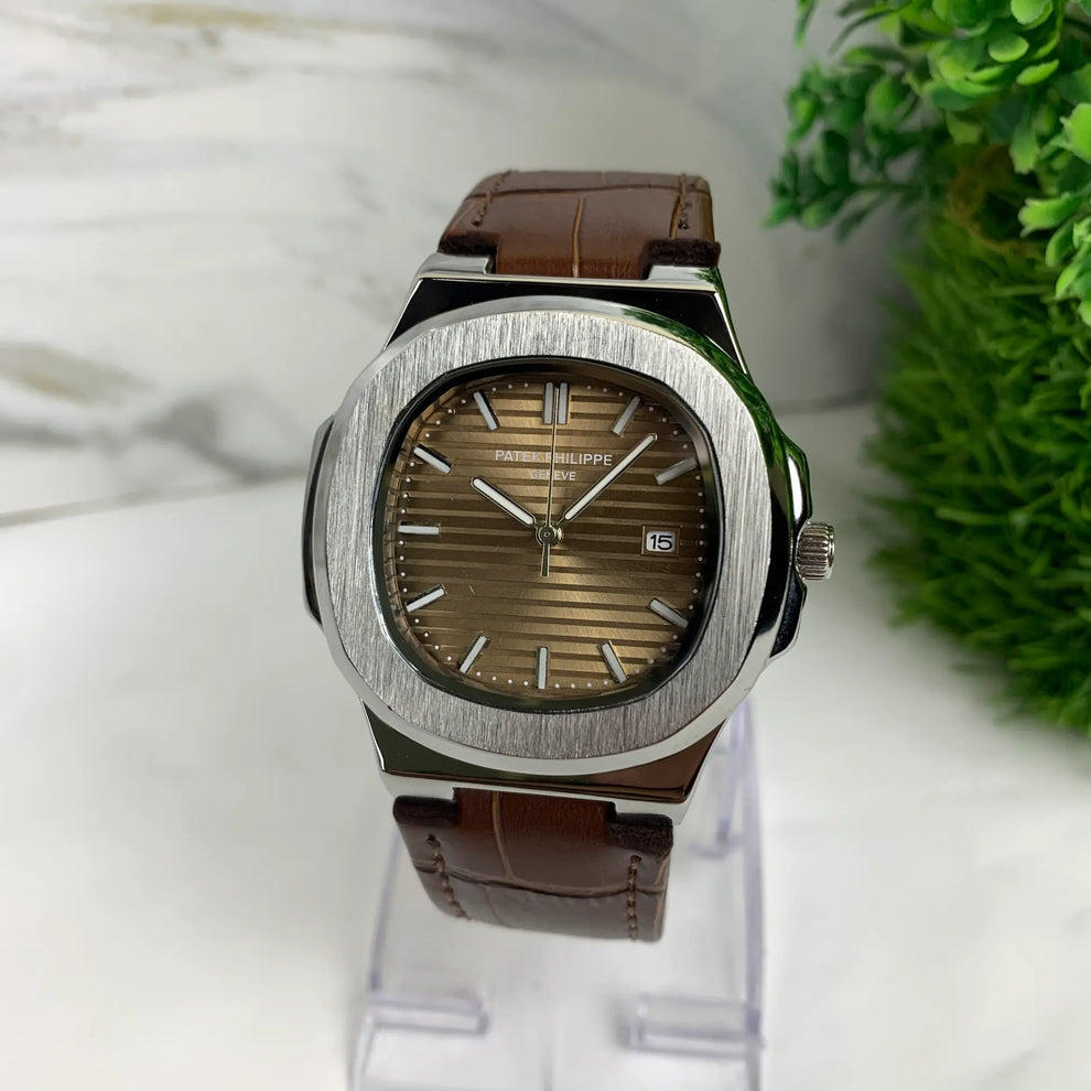 PATEX PHILLIP MEN'S WATCH LEATHER STRAP WITH MASTER LOCK