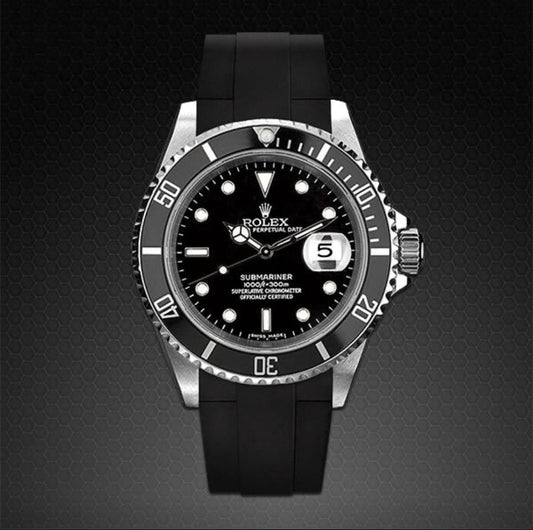 ROLEX MEN'S WATCH DATEJUST WITH RUBBER STRAP