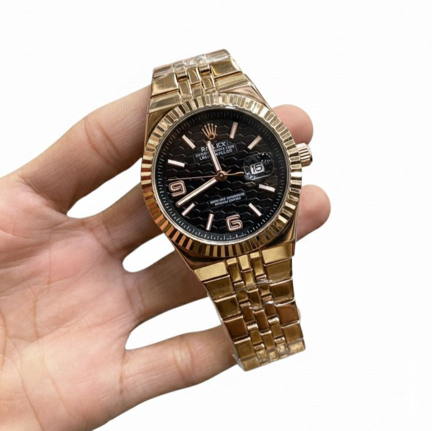 ROLEX (LAND DWELLER) Men's Watch Quartz Movement Date Working Push Lock Clasp