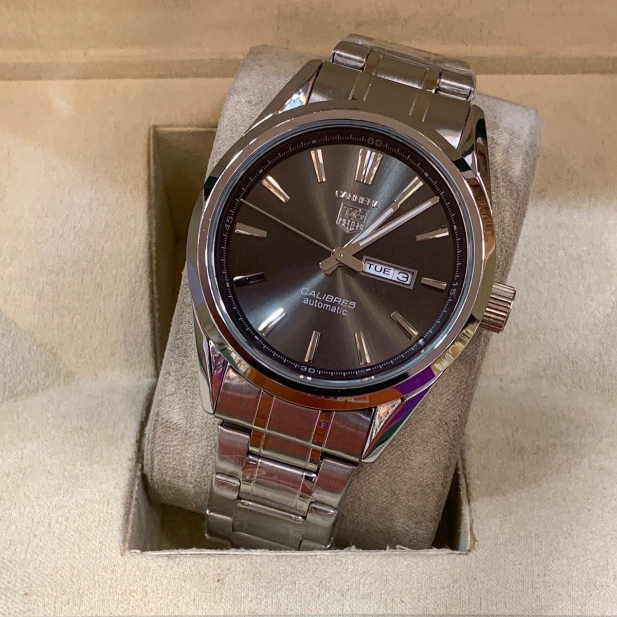 TAG Heuer Carrera Calibre 5 Stainless steel body Men's Watch-Butterfly-Master-Lock