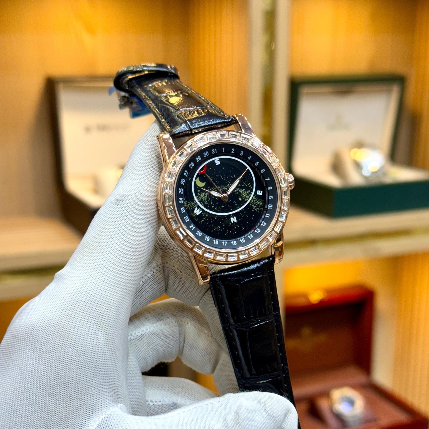 KIMSOUN Original Men's Watch-Quartz Movement Leather Strap Master Lock High-Quality Build