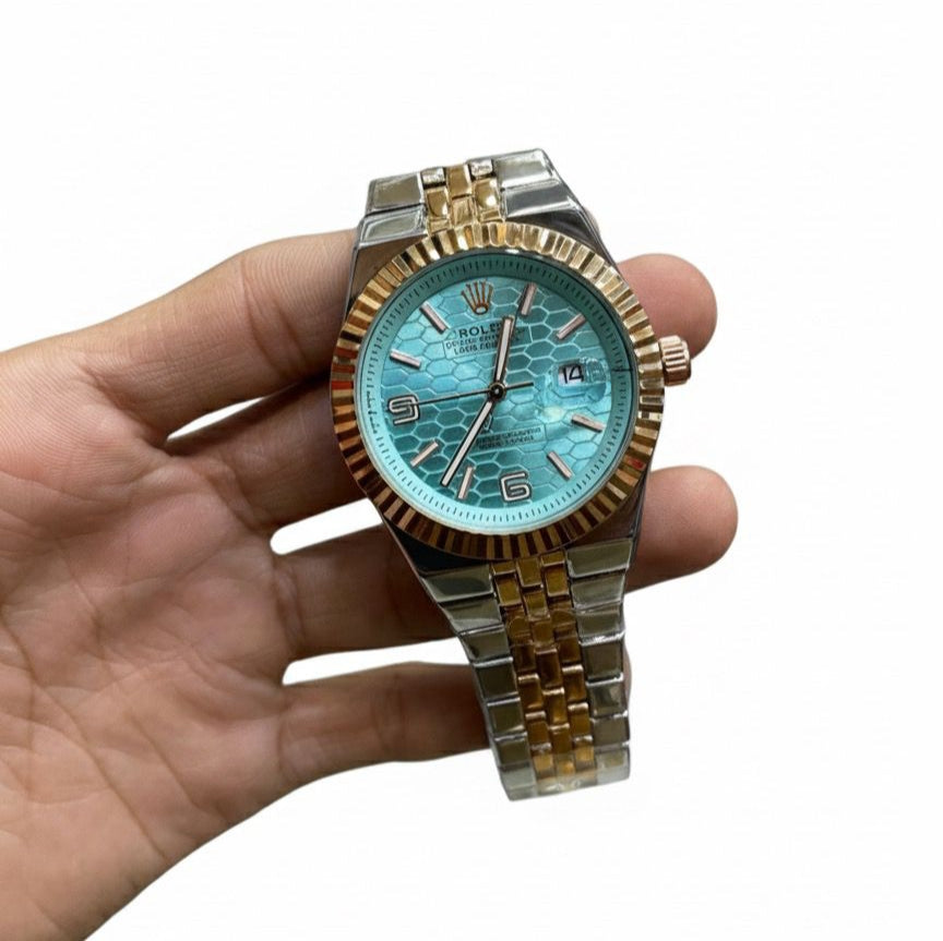 ROLEX (LAND DWELLER) Men's Watch Quartz Movement Date Working Push Lock Clasp