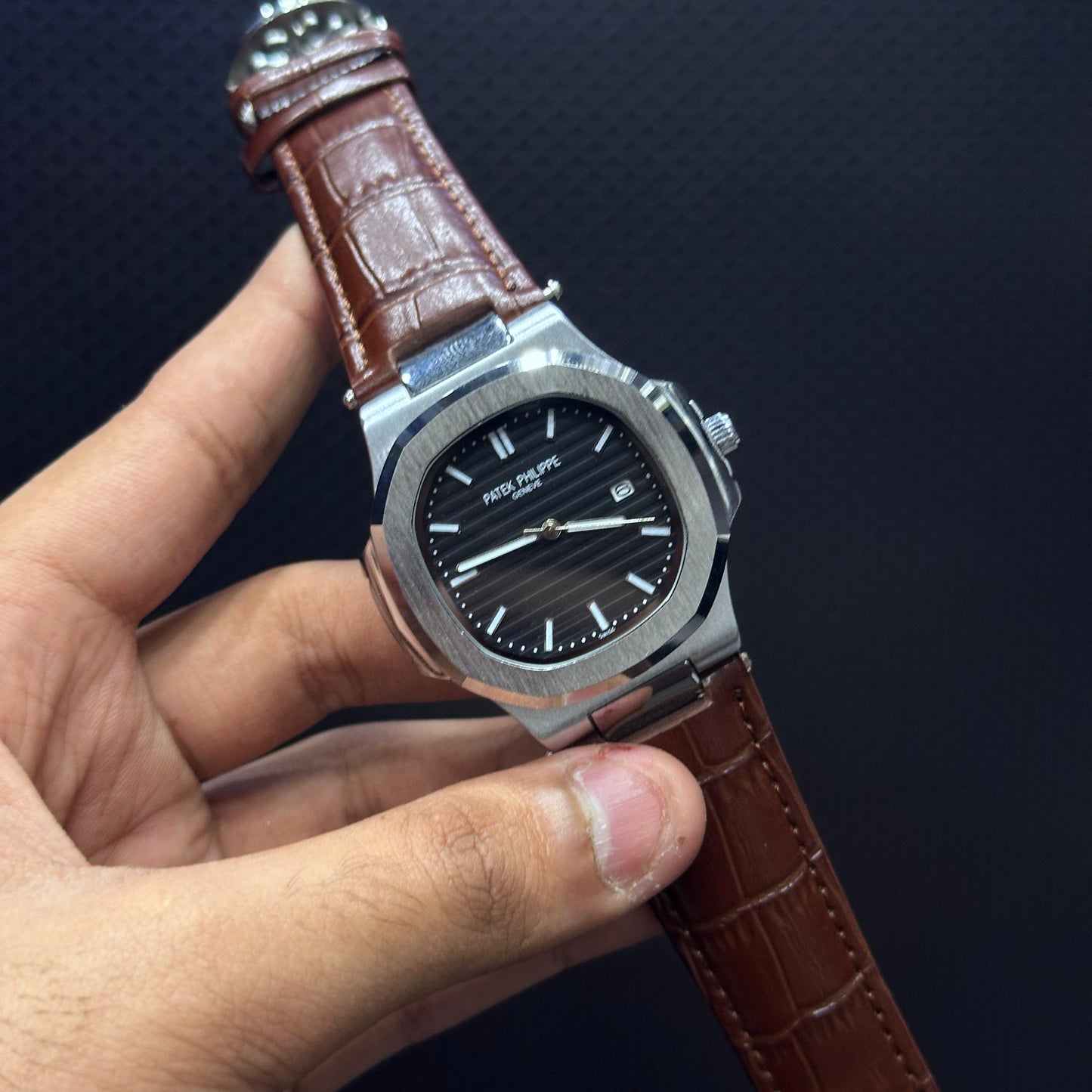 PATEK PHILIPPE-AUTOMATIC MOVEMENT MEN'S WATCH