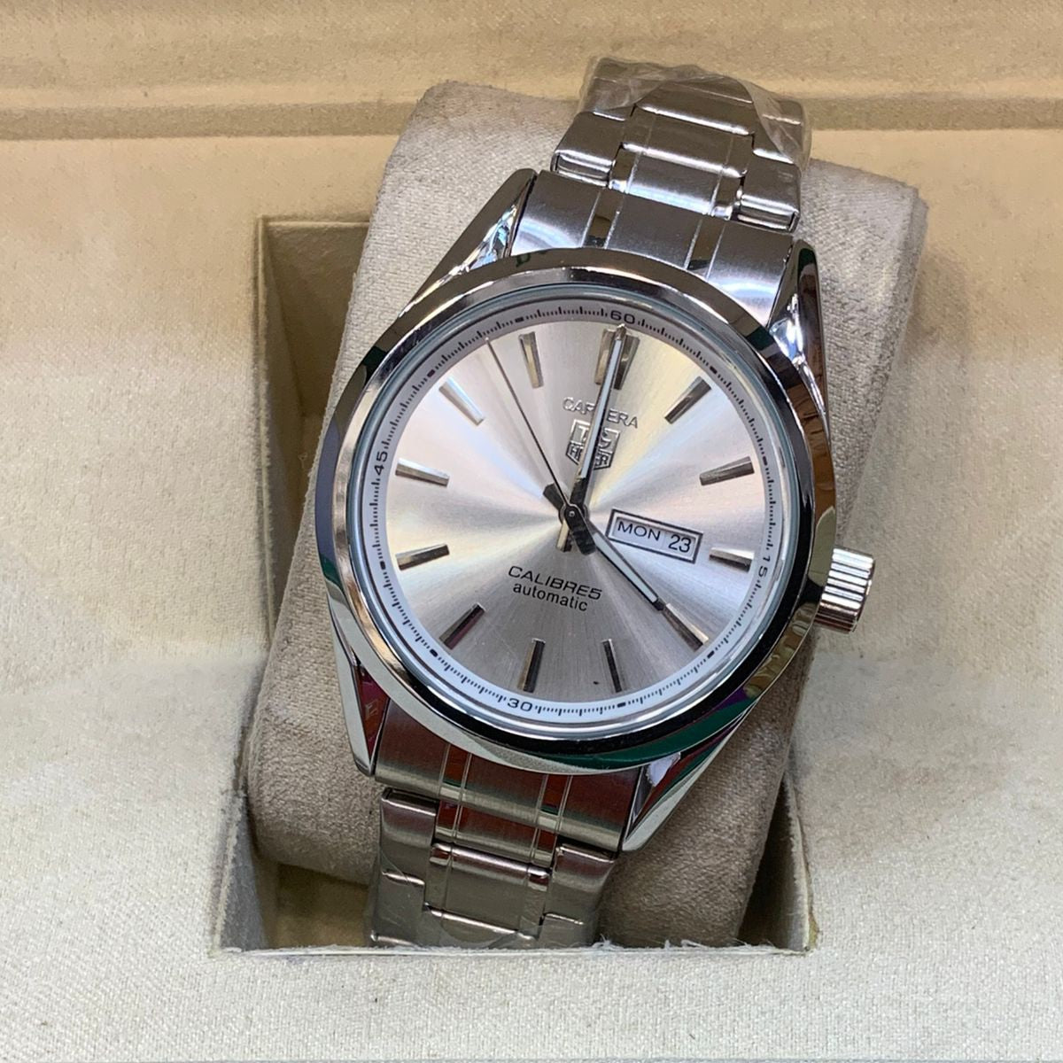 TAG Heuer Carrera Calibre 5 Stainless steel body Men's Watch-Butterfly-Master-Lock