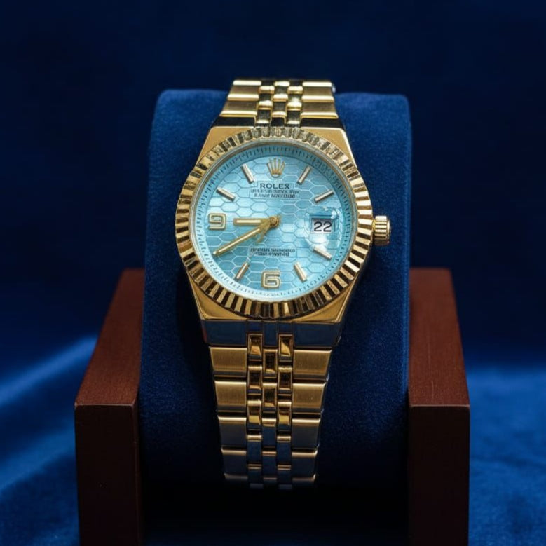 ROLEX (LAND DWELLER) Men's Watch Quartz Movement Date Working Push Lock Clasp