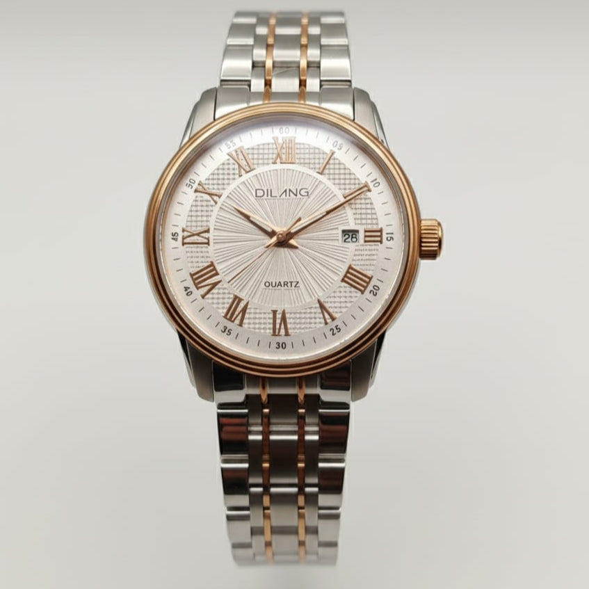 DILANG ORIGINAL-Men's Watch Date Working Stainless Steel Chain Japan Machine