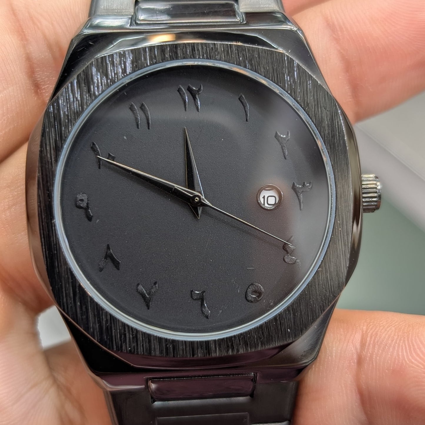 ARABIC Stainless steel WATCH (Black Aura)