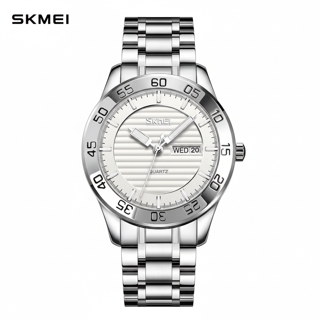 Skmei Watch for Men Wrist, Business Mens Watch with Stainless Steel Waterproof Quartz Watch for Men