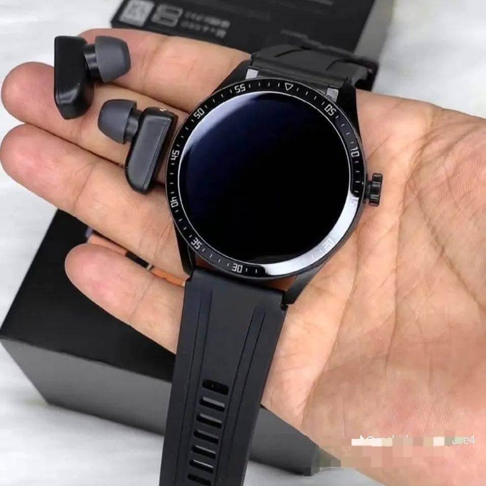 GT5 Buds – Smartwatch With Buds Inside Dual straps included Powerful battery performance–wireless earbuds
