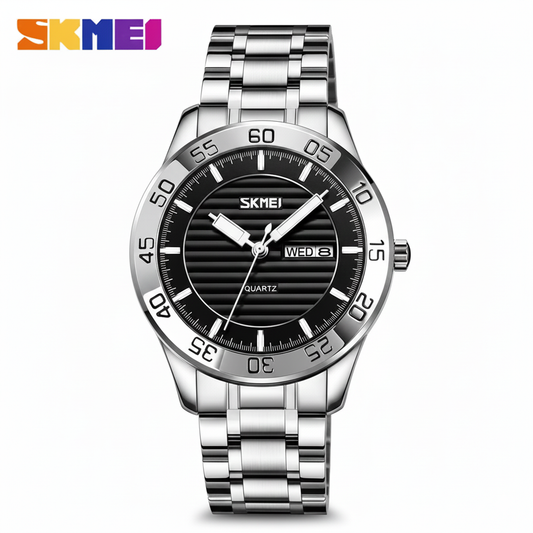 Skmei Watch for Men Wrist, Business Mens Watch with Stainless Steel Waterproof Quartz Watch for Men